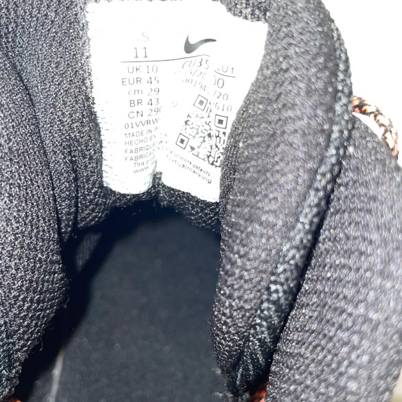 Nike Kids Black and Gray Sneakers with Red Accents